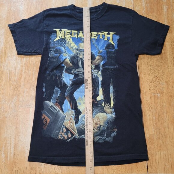 Small Vintage Megadeath Peace Sells Rattlehead M&O Gold Graphic Concert T Shirt - Picture 3 of 6